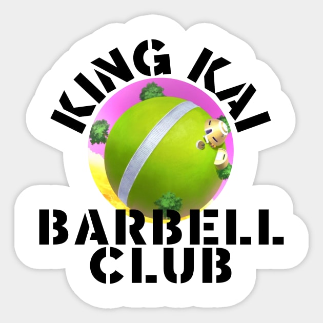 King Kai Barbell Club Sticker by ScottLeechShirts